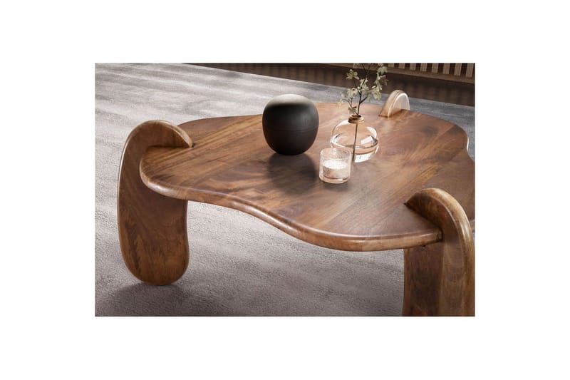 Sofabord Wohnling Massivt tre, mango, 78 cm, organisk utseende, moderne - Møbler - Bord - Sofabord