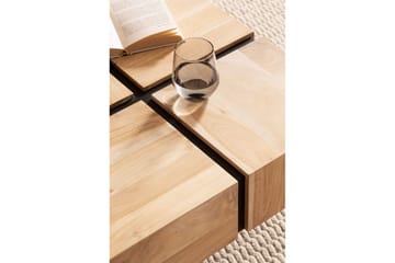 Sofabord Wohnling massivt tre 60 cm kube, kvadratisk, moderne stil lys brun - lys brun - Møbler - Bord - Sofabord
