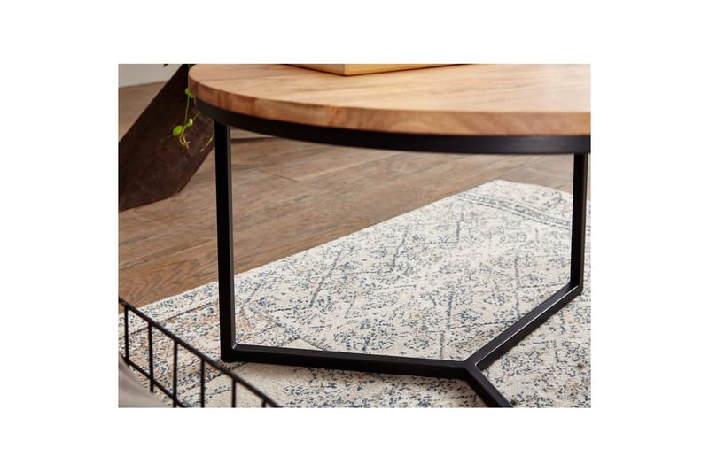 Sofabord Wohnling Massivt tre 60 cm rund moderne - Møbler - Bord - Sofabord