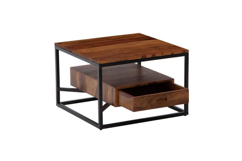 Sofabord Wohnling Massivt tre firkantet landstil med skuffebrett, undefined