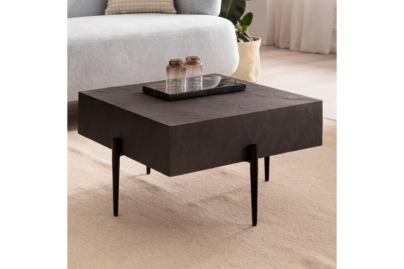 Sofabord Wohnling Massivt tre firkantet moderne steinutseende moderne - Møbler - Bord - Sofabord