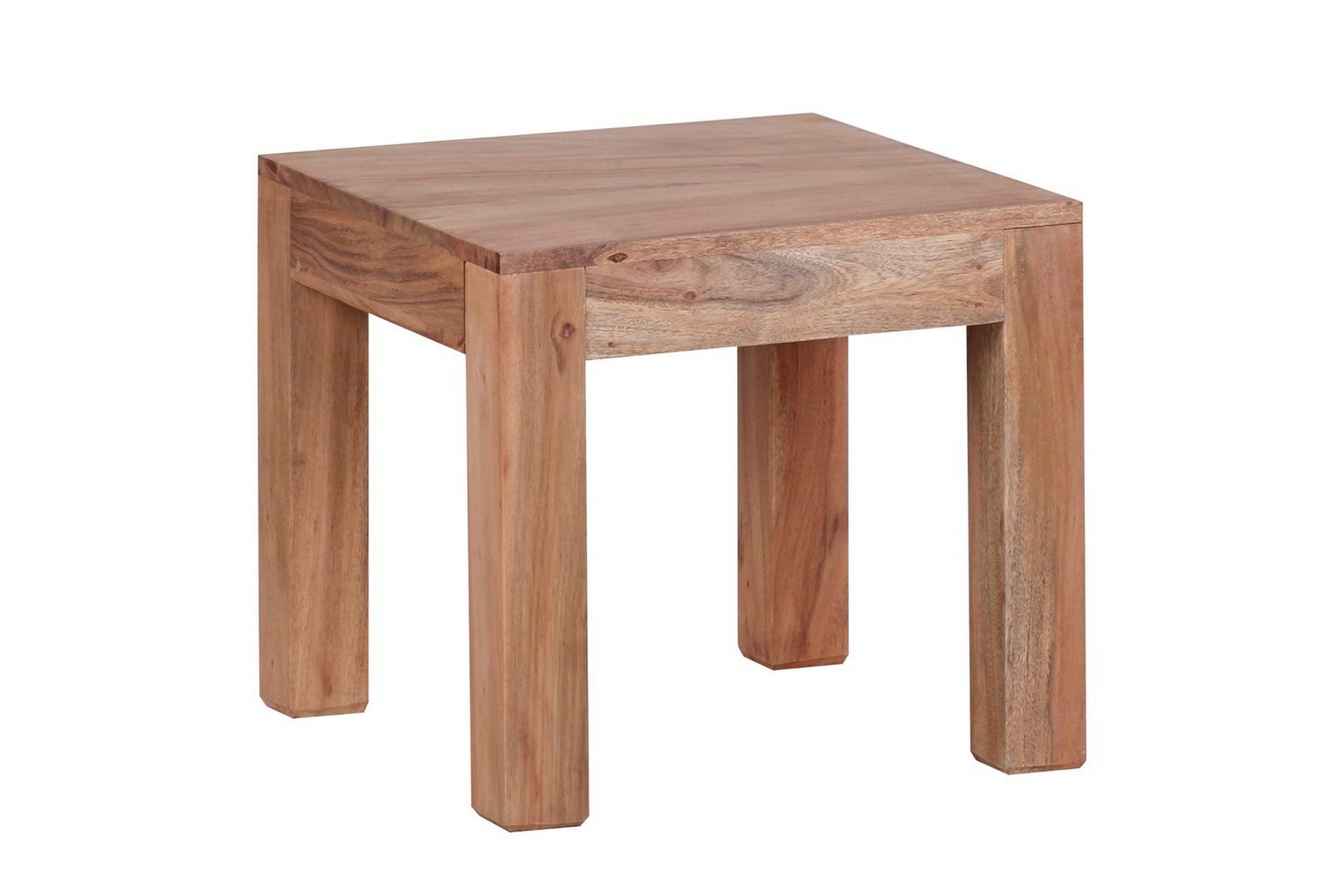 Sofabord Wohnling Massivt tre landlig stil klassisk håndlaget 45x45 cm, Akasie - 45x45 cm, Akasie