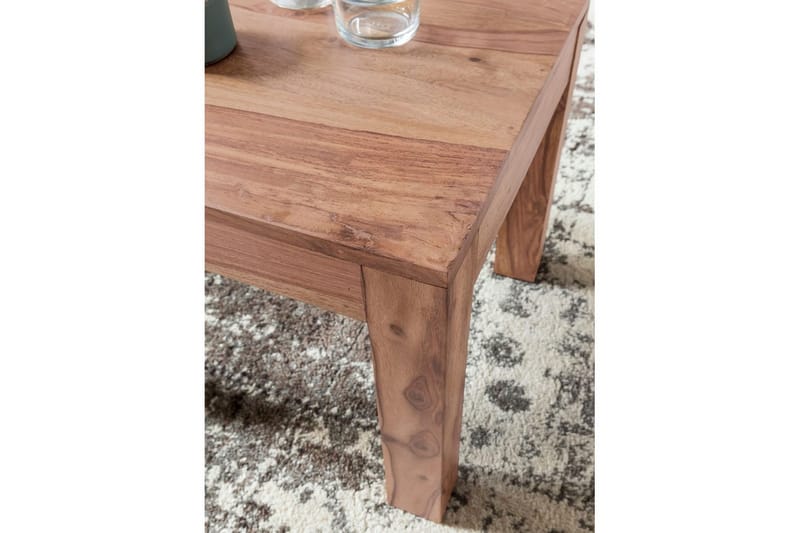 Sofabord Wohnling Massivt tre landlig stil klassisk håndlaget 45x45 cm, Akasie - 45x45 cm, Akasie - Møbler - Bord - Sofabord