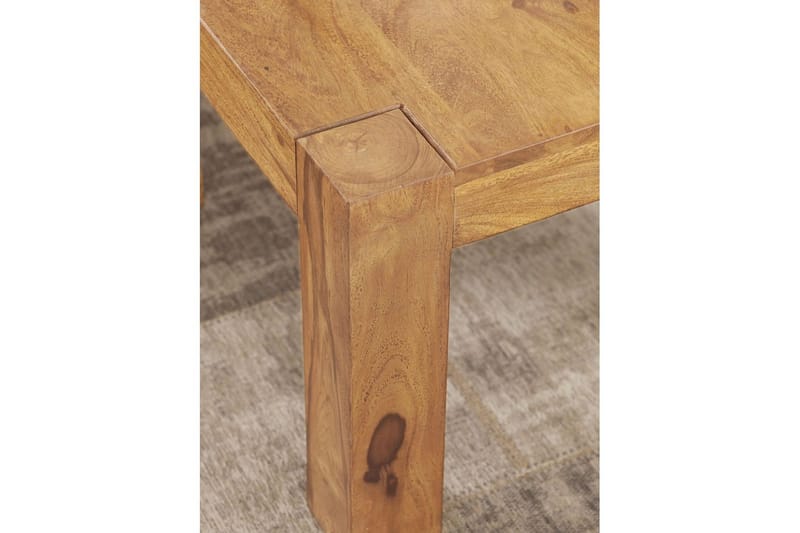 Sofabord Wohnling Massivt tre landlig stil klassisk håndlaget 60x60 cm, Akasie - 60x60 cm, Akasie - Møbler - Bord - Sofabord
