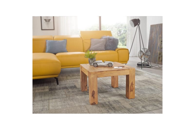 Sofabord Wohnling Massivt tre landlig stil klassisk håndlaget 60x60 cm, Akasie - 60x60 cm, Akasie - Møbler - Bord - Sofabord