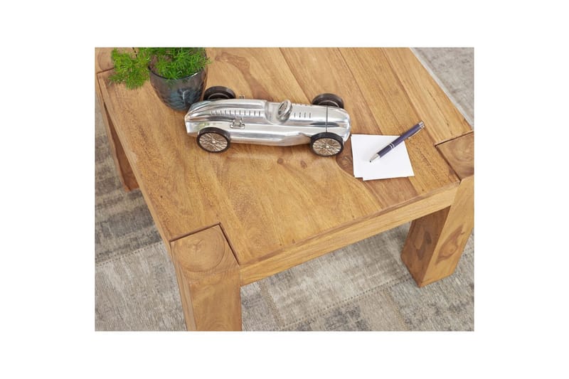 Sofabord Wohnling Massivt tre landlig stil klassisk håndlaget 60x60 cm, Akasie - 60x60 cm, Akasie - Møbler - Bord - Sofabord