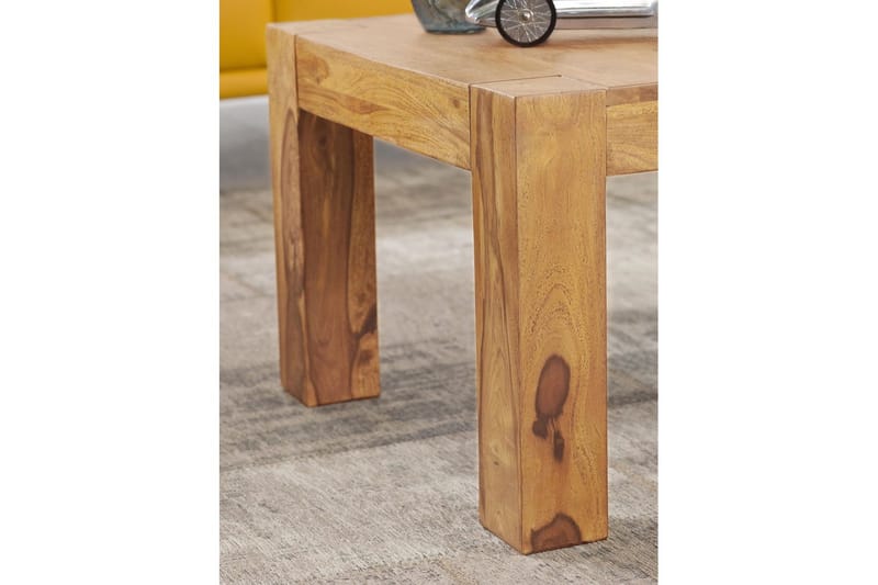 Sofabord Wohnling Massivt tre landlig stil klassisk håndlaget 60x60 cm, Akasie - 60x60 cm, Akasie - Møbler - Bord - Sofabord
