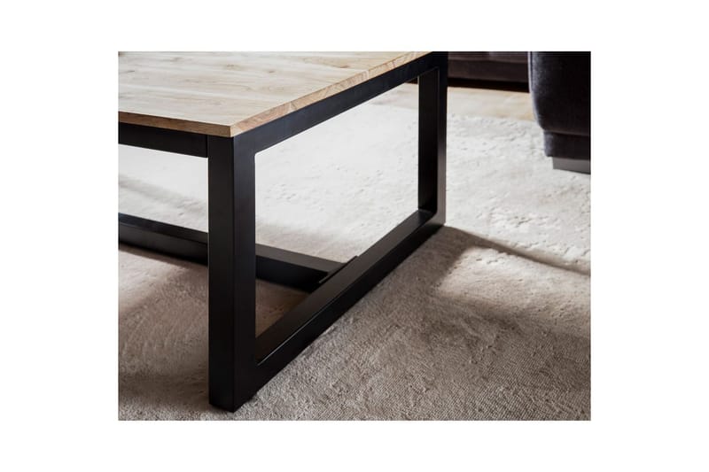 Sofabord Wohnling Massivt tre med industrielle metallben landlig stil - Møbler - Bord - Sofabord