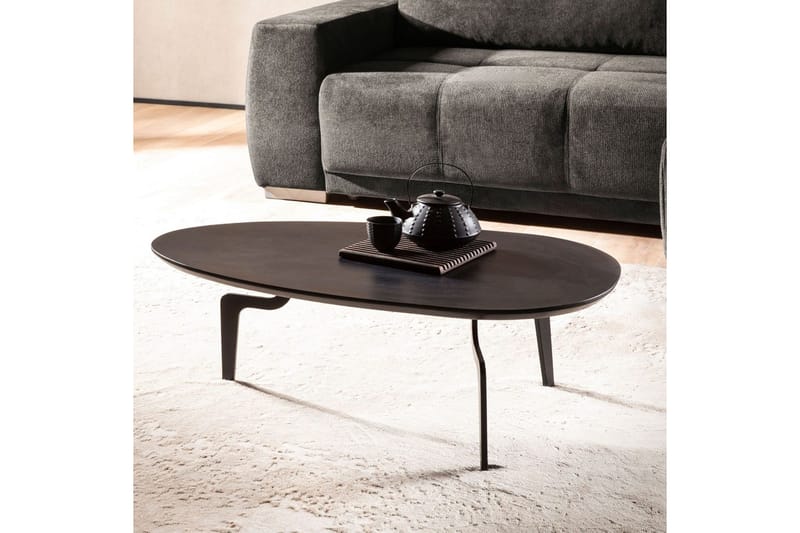 Sofabord Wohnling Massivt tre oval 86 cm moderne - Møbler - Bord - Sofabord