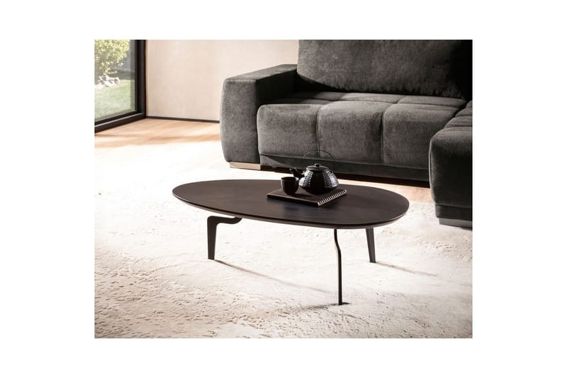 Sofabord Wohnling Massivt tre oval 86 cm moderne - Møbler - Bord - Sofabord