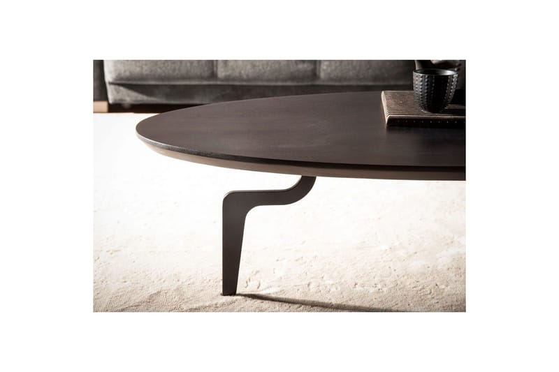 Sofabord Wohnling Massivt tre oval 86 cm moderne - Møbler - Bord - Sofabord