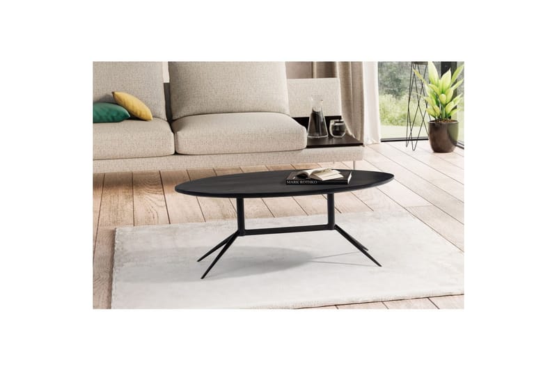 Sofabord Wohnling Massivt tre oval 90 cm moderne - Møbler - Bord - Sofabord