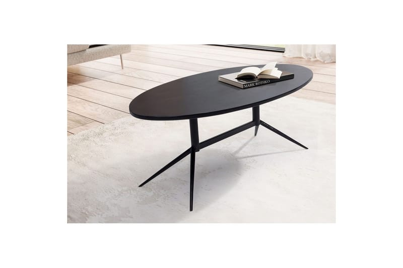 Sofabord Wohnling Massivt tre oval 90 cm moderne - Møbler - Bord - Sofabord