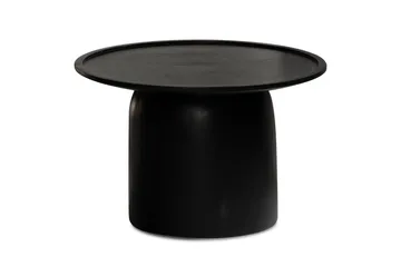 Sofabord Wohnling Massivt treverk rund 60 cm sylinderstil base klassisk moderne - Møbler - Bord - Sofabord