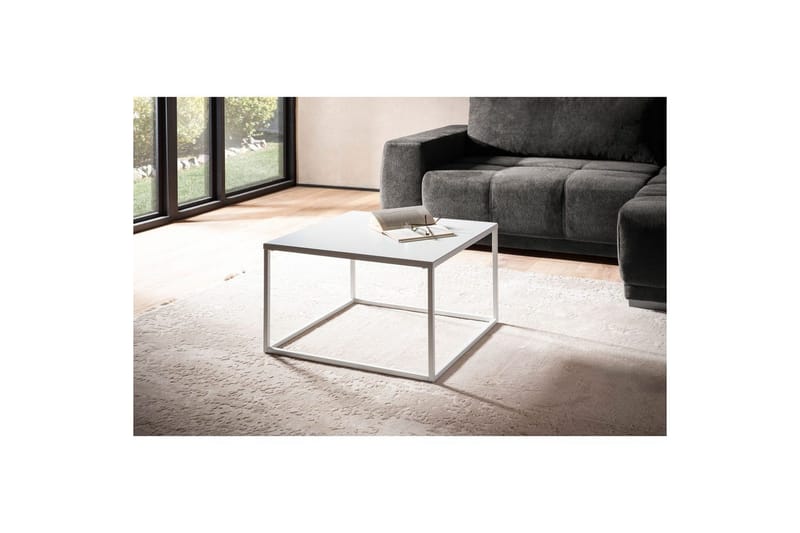 Sofabord Wohnling metall kvadratisk, moderne stil Hvit - Hvit - Møbler - Bord - Sofabord