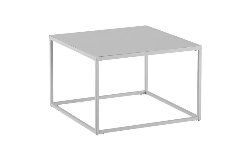 Sofabord Wohnling metall kvadratisk, moderne stil Hvit, Hvit