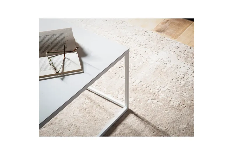 Sofabord Wohnling metall kvadratisk, moderne stil Hvit - Hvit - Møbler - Bord - Sofabord