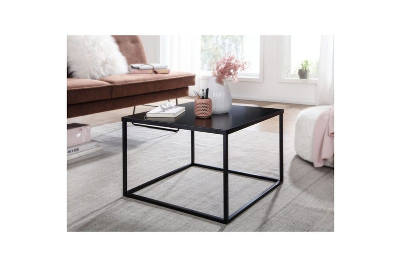 Sofabord Wohnling metall kvadratisk, moderne stil Svart - Svart - Møbler - Bord - Sofabord