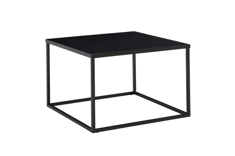 Sofabord Wohnling metall kvadratisk, moderne stil Svart, Svart