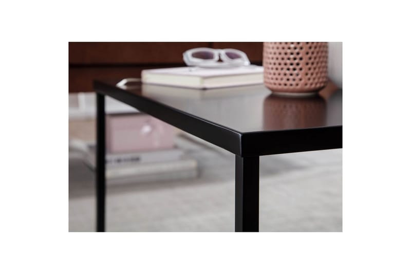 Sofabord Wohnling metall kvadratisk, moderne stil Svart - Svart - Møbler - Bord - Sofabord