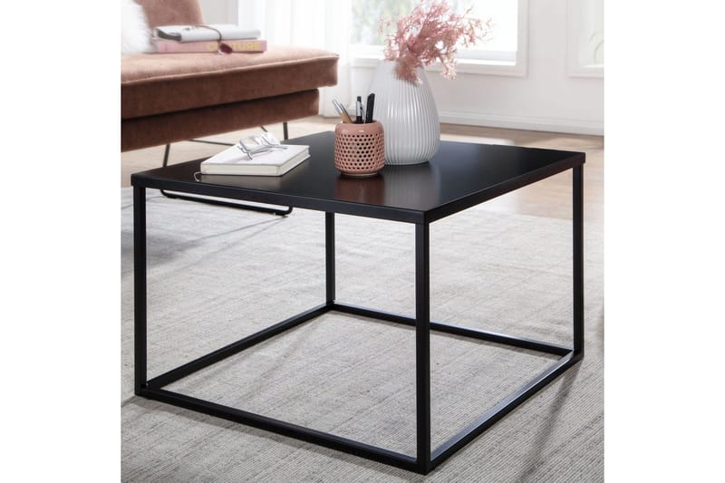 Sofabord Wohnling metall kvadratisk, moderne stil Svart - Svart - Møbler - Bord - Sofabord