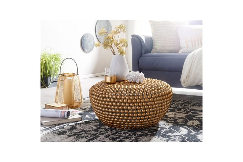 Sofabord Wohnling Metall Rund 60 cm Halvkule Overflate Moderne - Møbler - Bord - Sofabord