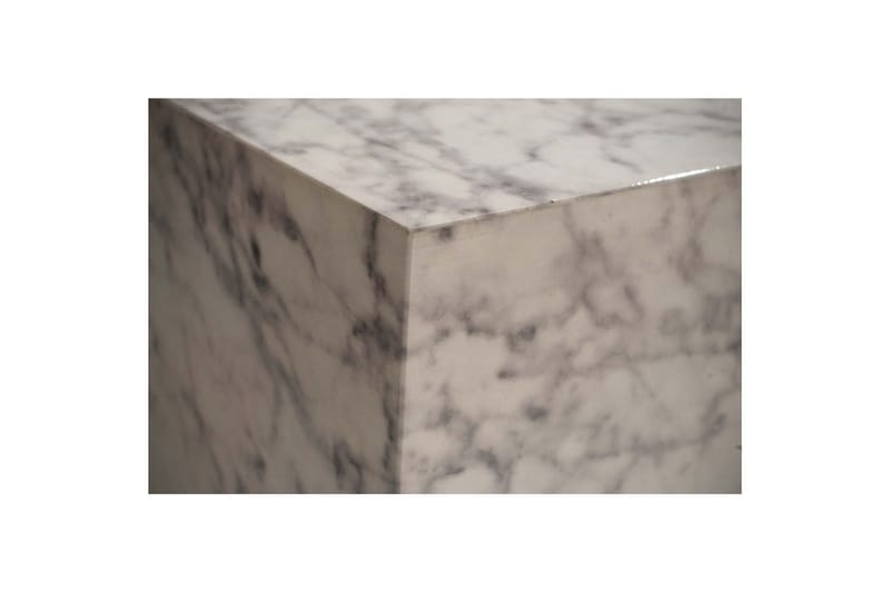 Sofabord Wohnling MONOBLOC marmorlook 40x40x45 cm, moderne stil Marmor Hvit - Marmor Hvit - Møbler - Bord - Sofabord