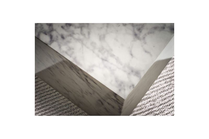 Sofabord Wohnling MONOBLOC marmorlook 40x40x45 cm, moderne stil Marmor Hvit - Marmor Hvit - Møbler - Bord - Sofabord