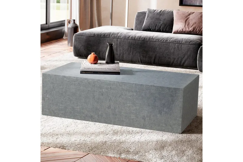 Sofabord Wohnling Monoblokk betongutseende grå moderne - Møbler - Bord - Sofabord