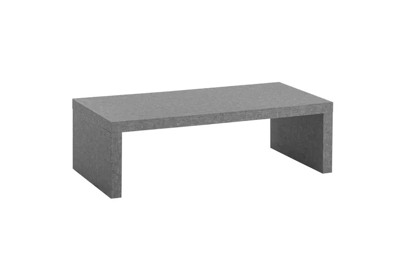 Sofabord Wohnling rektangulær 110 cm, steinoptikk, moderne utseende Grå, Grå