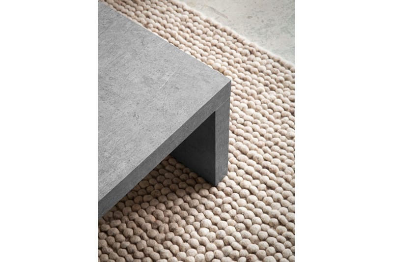 Sofabord Wohnling rektangulær 110 cm, steinoptikk, moderne utseende Grå - Grå - Møbler - Bord - Sofabord