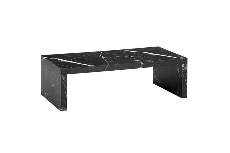 Sofabord Wohnling rektangulær 110 cm, steinoptikk, moderne utseende Svart marmor - Svart marmor - Møbler - Bord - Sofabord