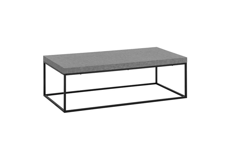 Sofabord Wohnling rektangulær 120 cm, steinoptikk, moderne utseende Grå, Grå