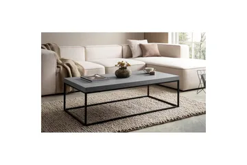 Sofabord Wohnling rektangulær 120 cm, steinoptikk, moderne utseende Grå - Grå - Møbler - Bord - Sofabord