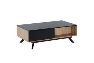 Sofabord Wohnling Rektangulær MDF, eikeutseende med stor skuffebakke, moderne utseende - Møbler - Bord - Sofabord