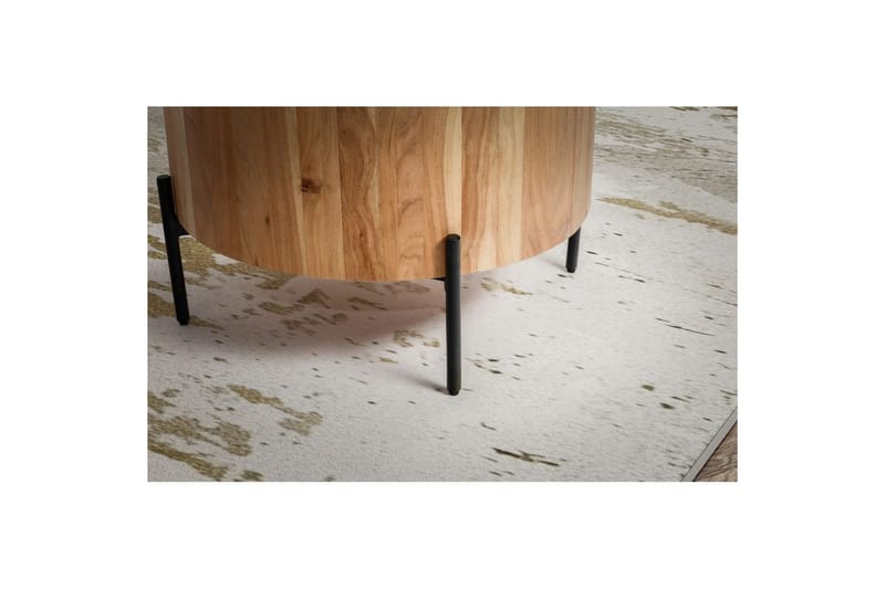 Sofabord Wohnling Rund 60 cm Massivt Tre Skandinavisk Stil - Møbler - Bord - Sofabord