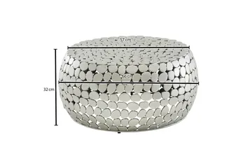 Sofabord Wohnling Rund metallplate stil matt utseende moderne - Møbler - Bord - Sofabord