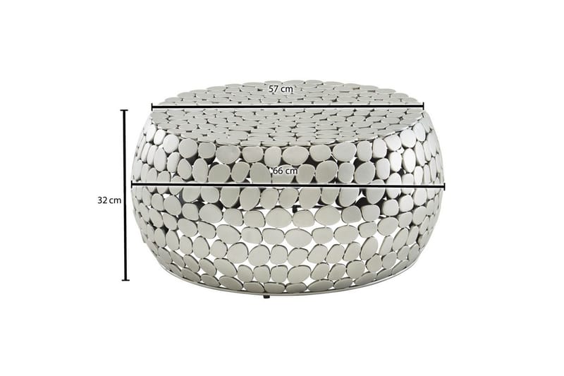 Sofabord Wohnling Rund metallplate stil matt utseende moderne - Møbler - Bord - Sofabord