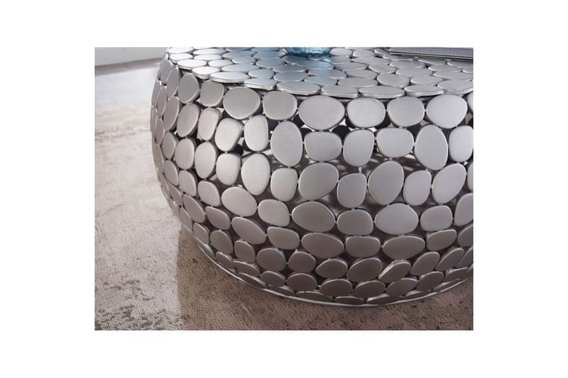 Sofabord Wohnling Rund metallplate stil matt utseende moderne - Møbler - Bord - Sofabord