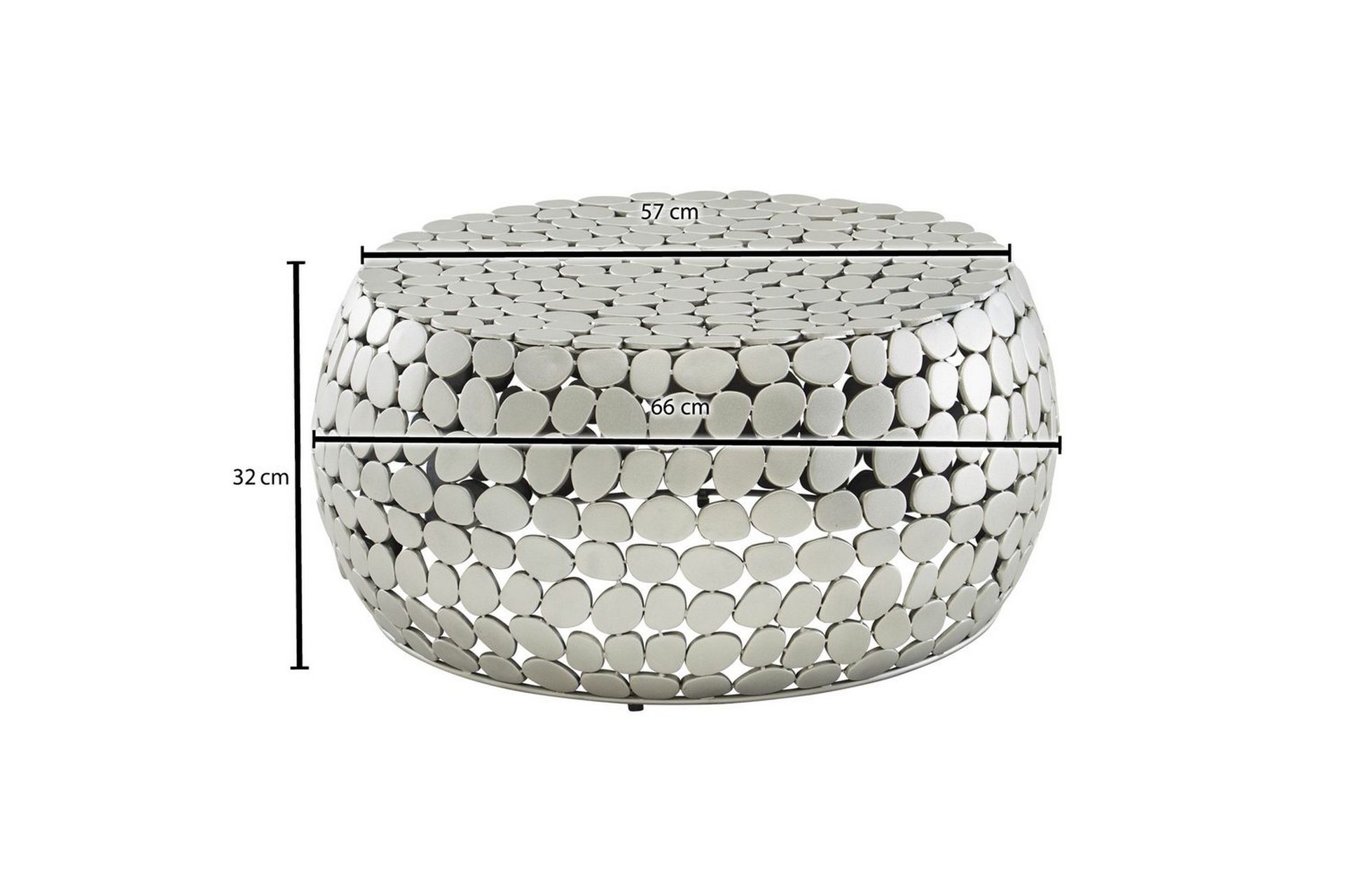 Sofabord Wohnling Rund metallplate stil matt utseende moderne - Møbler - Bord - Sofabord