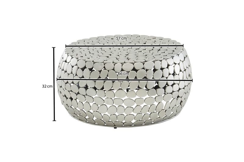 Sofabord Wohnling Rund metallplate stil matt utseende moderne - Møbler - Bord - Sofabord