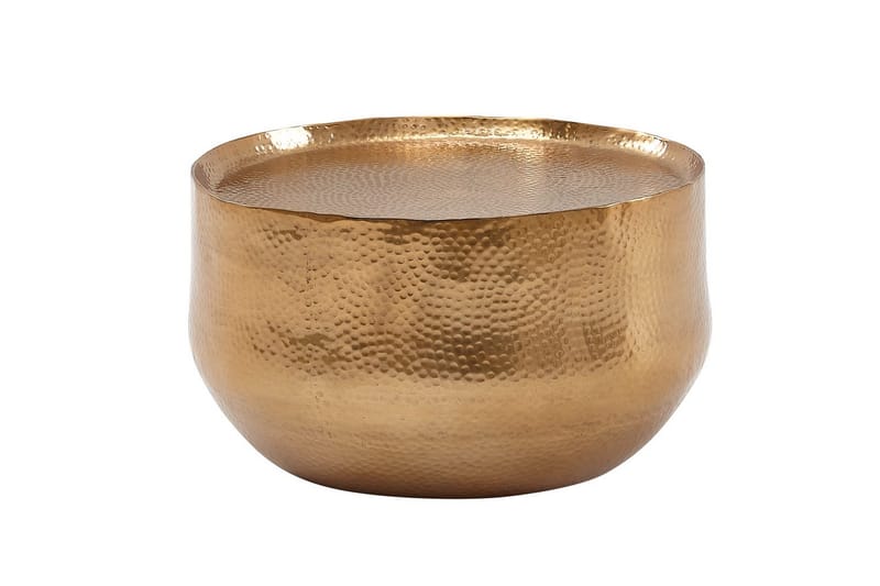 Sofabord Wohnling rundt metall 60 cm hammerutseende, orientalsk stil Gull - Gull - Møbler - Bord - Sofabord