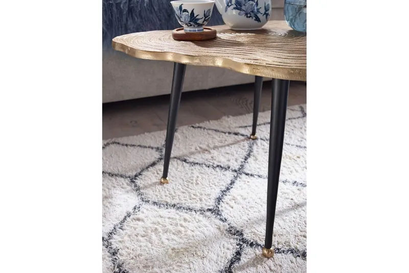 Sofabord Wohnling Trekantstil Metall Moderne med metallben - Møbler - Bord - Sofabord