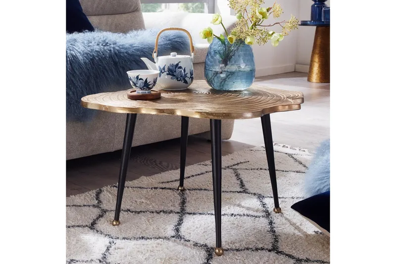 Sofabord Wohnling Trekantstil Metall Moderne med metallben - Møbler - Bord - Sofabord