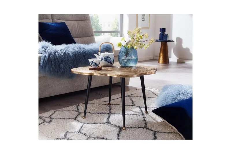 Sofabord Wohnling Trekantstil Metall Moderne med metallben - Møbler - Bord - Sofabord