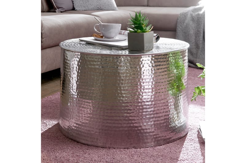Xeniah Sofabord 61 cm Rundt - Silver - Møbler - Bord - Sofabord