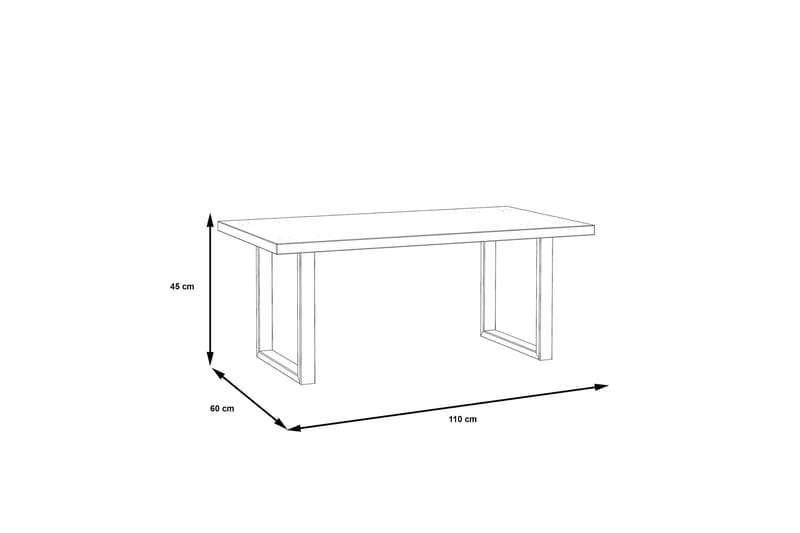 Yatton Sofabord 110 cm - Svart / Brun - Møbler - Bord - Sofabord