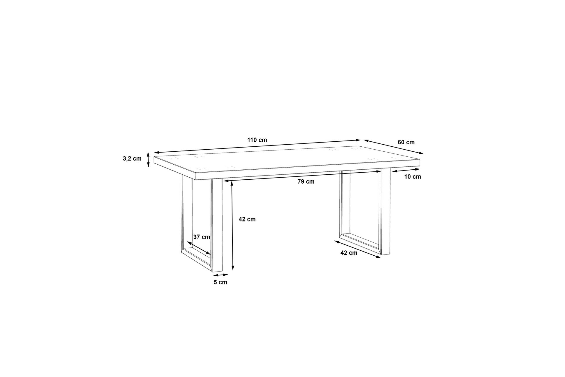Yatton Sofabord 110 cm - Svart / Brun - Møbler - Bord - Sofabord