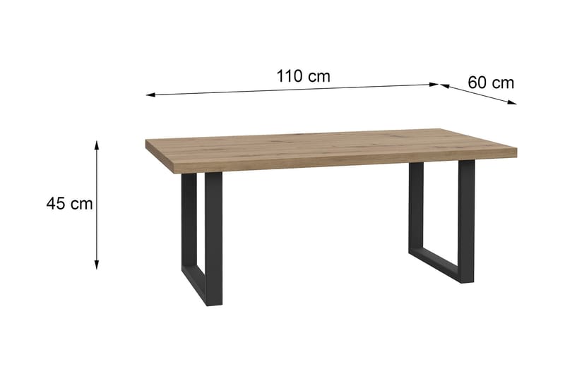 Yatton Sofabord 110 cm - Svart / Brun - Møbler - Bord - Sofabord