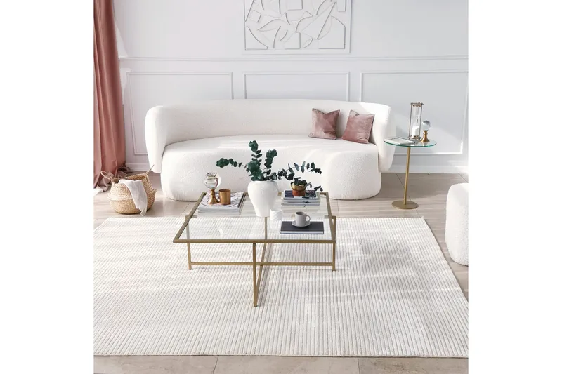 Yggersryd Sofabord 40x50x40 cm Rundt - Guld - Møbler - Bord - Sofabord